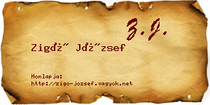 Zigó József névjegykártya